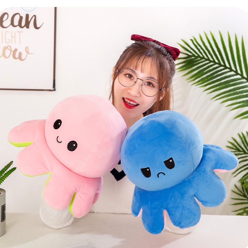 BẠCH TUỘC CẢM XÚC 2 MẶT NHỒI BÔNG DỄ THƯƠNG VẢI MINISO CO GIÃN CAO CẤP