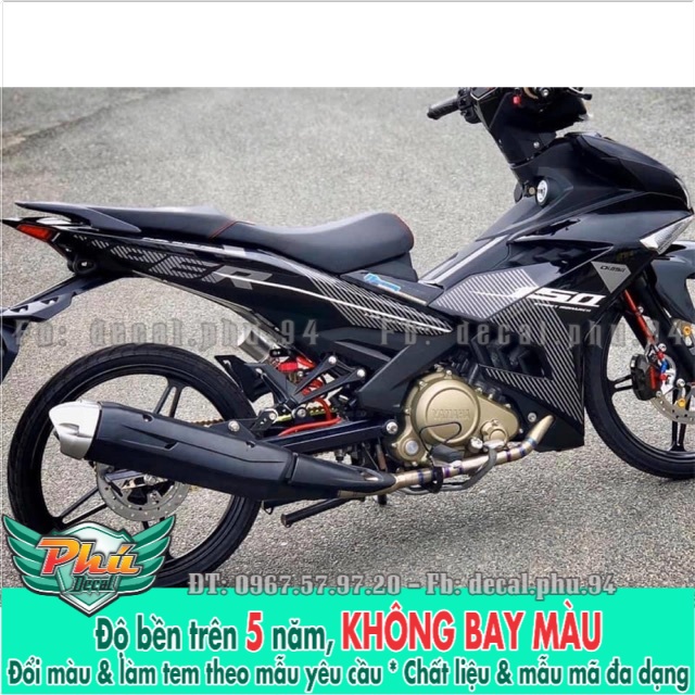 Tem rời Exciter 150 Sniperr đen bóng