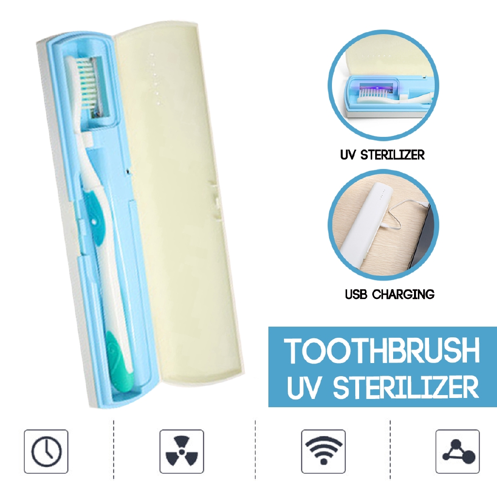 Portable Antibacteria Rechargeable UV Light Ultraviolet Toothbrush Automatic Toothpaste Dispenser Sterilizer Toothbrush Cleaner
