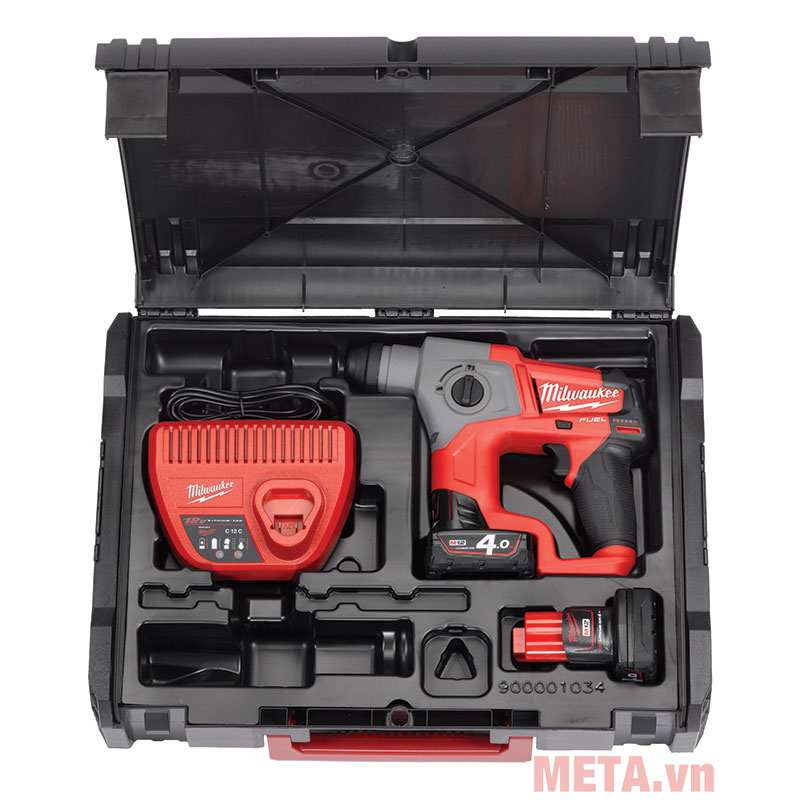 [Trả góp 0%]Máy Khoan Búa M12 Ch-402C Set (2 Pin X 4.0Ah 1 Sạc) MILWAUKEE M12 CH-402C