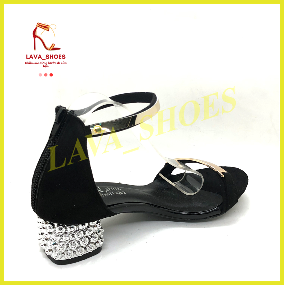 Giày cao gót 5 phân gót đá cổ đồng bít gót dây kéo LZ061