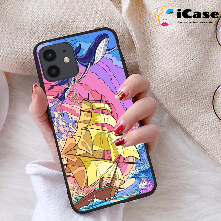 Ốp lưng iPhone 12 viền dẻo TPU BST Sea