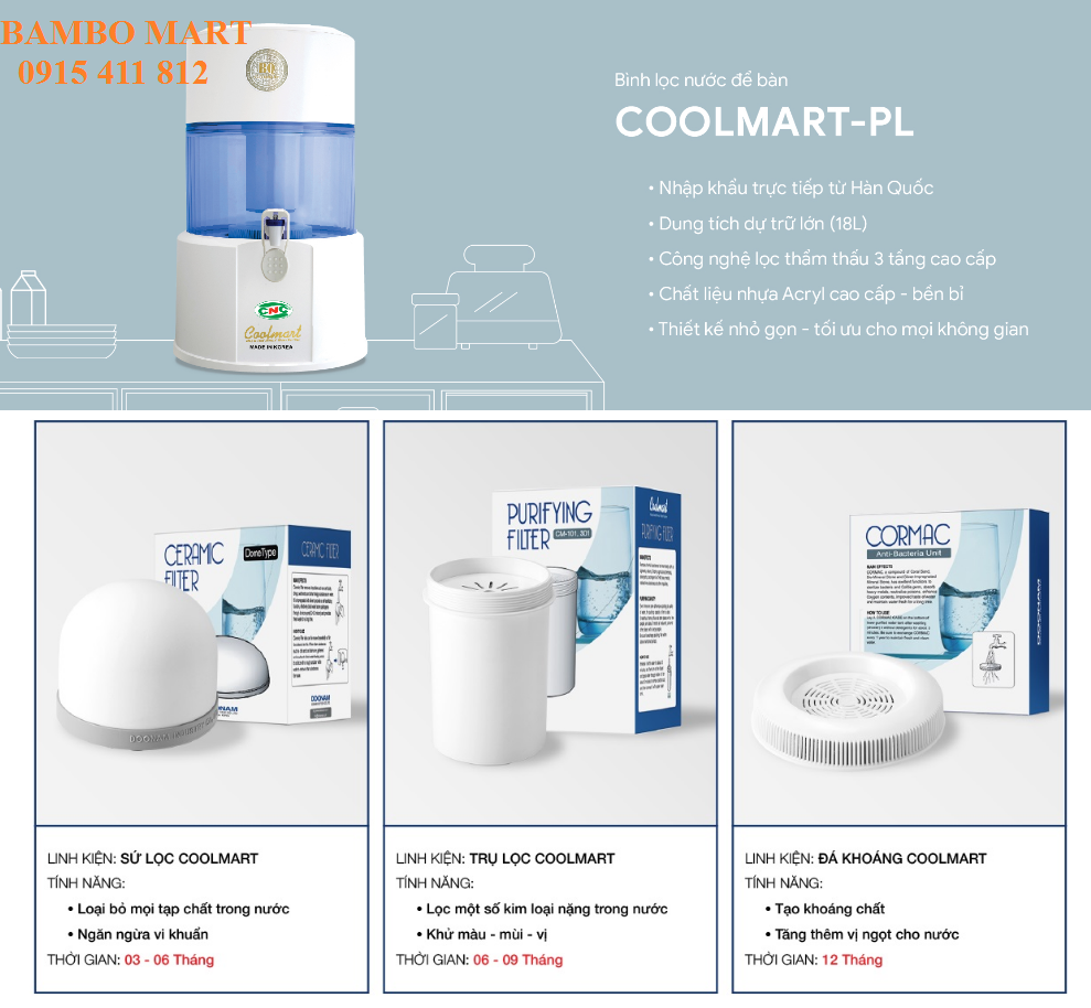 BÌNH LỌC COOLMART PL HÀN QUỐC
