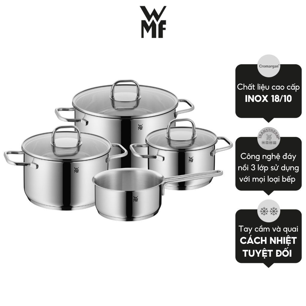 Bộ Nồi Thép Cao Cấp WMF INSPIRATION 4 Món Chất Liệu Thép Không Gỉ Cromargan An Toàn Khi Sử Dụng - 1730076380