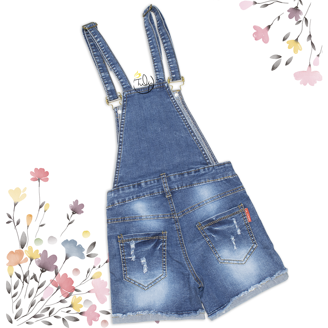 Quần short yếm jean cho bé gái size đại
