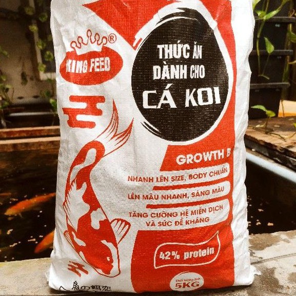 Cám cá Koi King Feed (42%Đạm, hạt 5ly hạt trung),cá vàng, cá cảnh - 5 kg