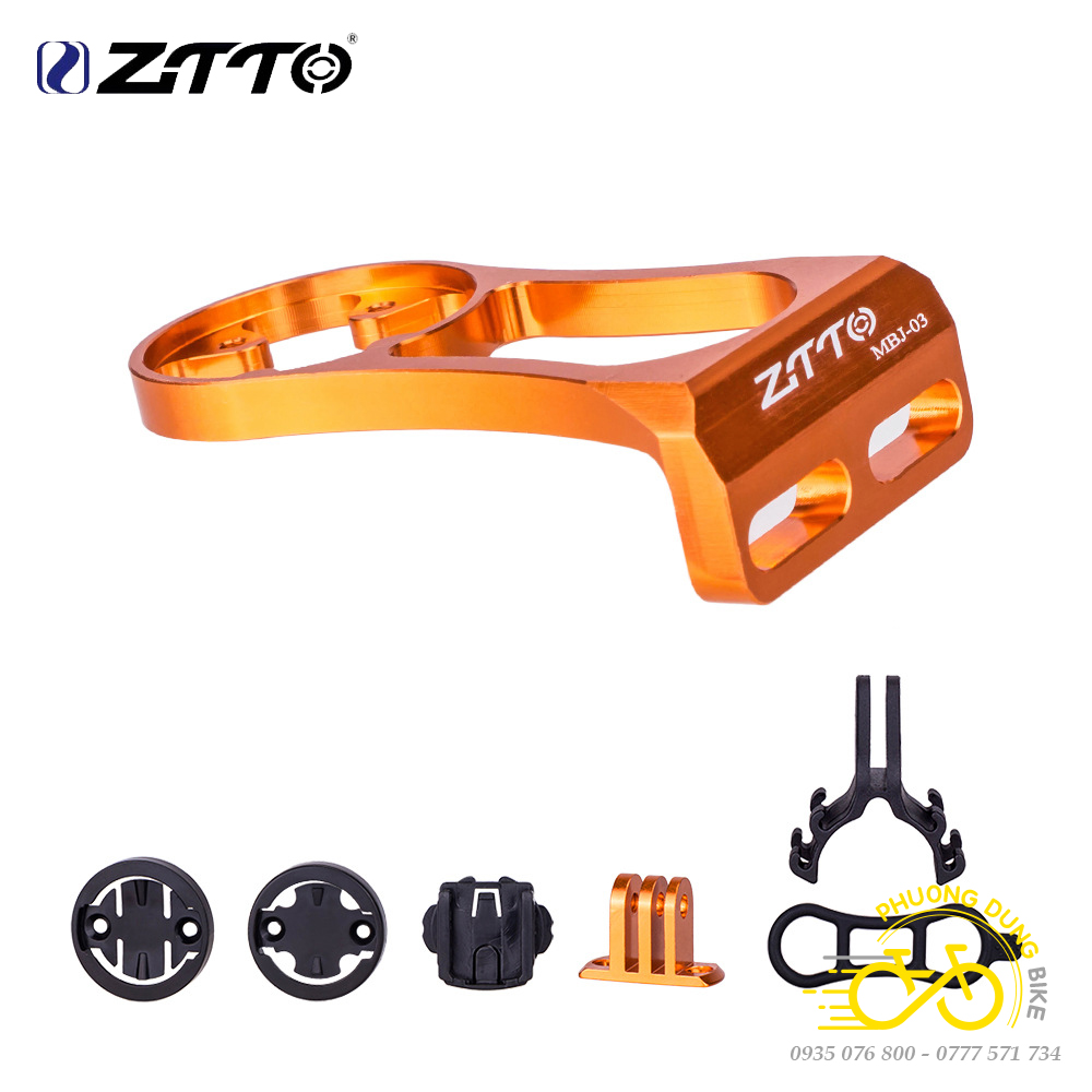 Giá bắt đồng hồ xe đạp cho Cateye, Garmin kèm gá treo đèn - Nhãn hiệu ZiTTO