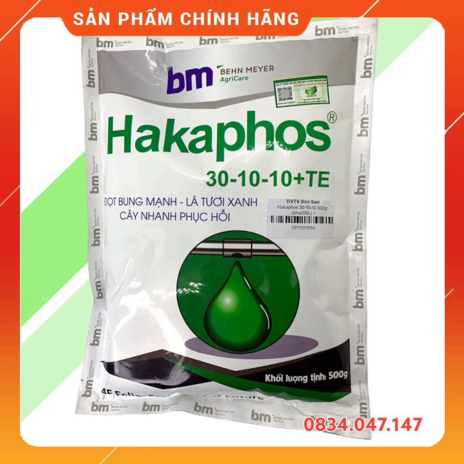 Phân bón hakaphos 30-10-10+te 500gr npk trung vi lượng bm.