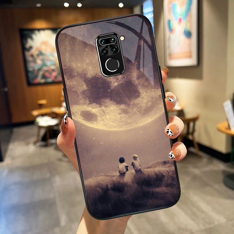 Ốp Lưng XIAOMI REDMI NOTE 9S, NOTE 9 , NOTE 9 PRO mặt kính cường lực cao cấp, ốp đôi