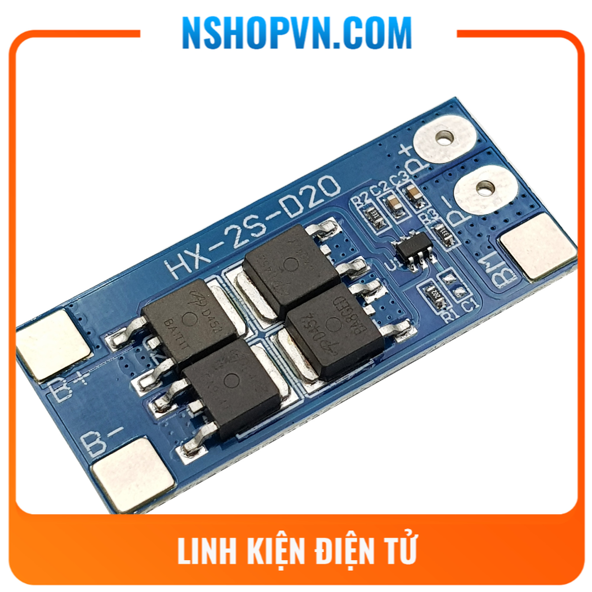 Mạch sạc và bảo vệ pin 2S 20A