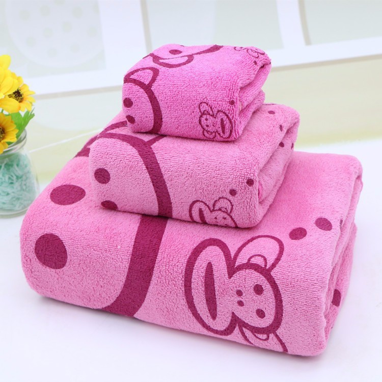Set 3 khăn nhà tắm tiện ích (gồm khăn tắm khăn lau tóc khăn mặt)