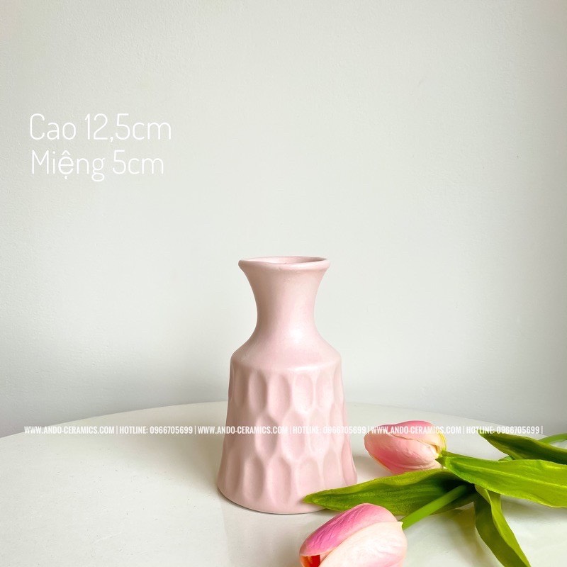 Bình gốm mini - Bình gốm mini Bát Tràng - Bình gốm decor sang trọng
