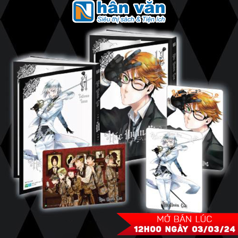 Bộ manga hắc quản gia - tập 11 + tập 12 - tặng kèm 2 black card + 1 card độc quyền