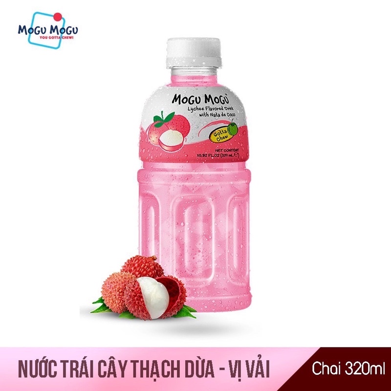 Nước Uống Mogu Mogu 8 Vị (Thùng 24 Chai X 320ml)