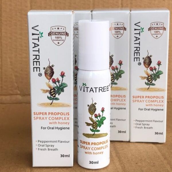 Chai Xịt Họng Keo Ong Vitatree Super Propolis Spray Complex (30 ml)