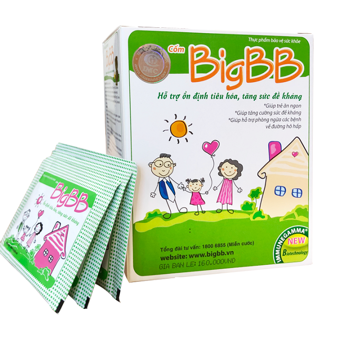 Cốm tăng cường sức đề kháng hiệu quả BigBB Xanh chính hãng – Trẻ Ăn Ngon, Khoẻ Đường Hô Hấp