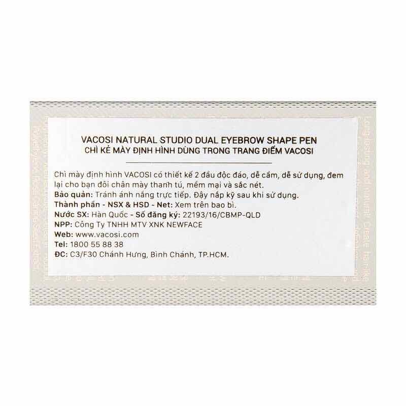 CHÌ KẺ CHÂN MÀY 3 ĐẦU VACOSI DUAL EYESHADOW SHAPE PEN