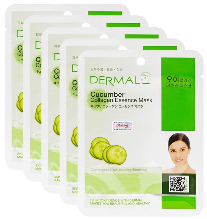 [ Mua 10 tặng 2 ] Mặt nạ Dermal dưỡng da tinh chất dưa leo