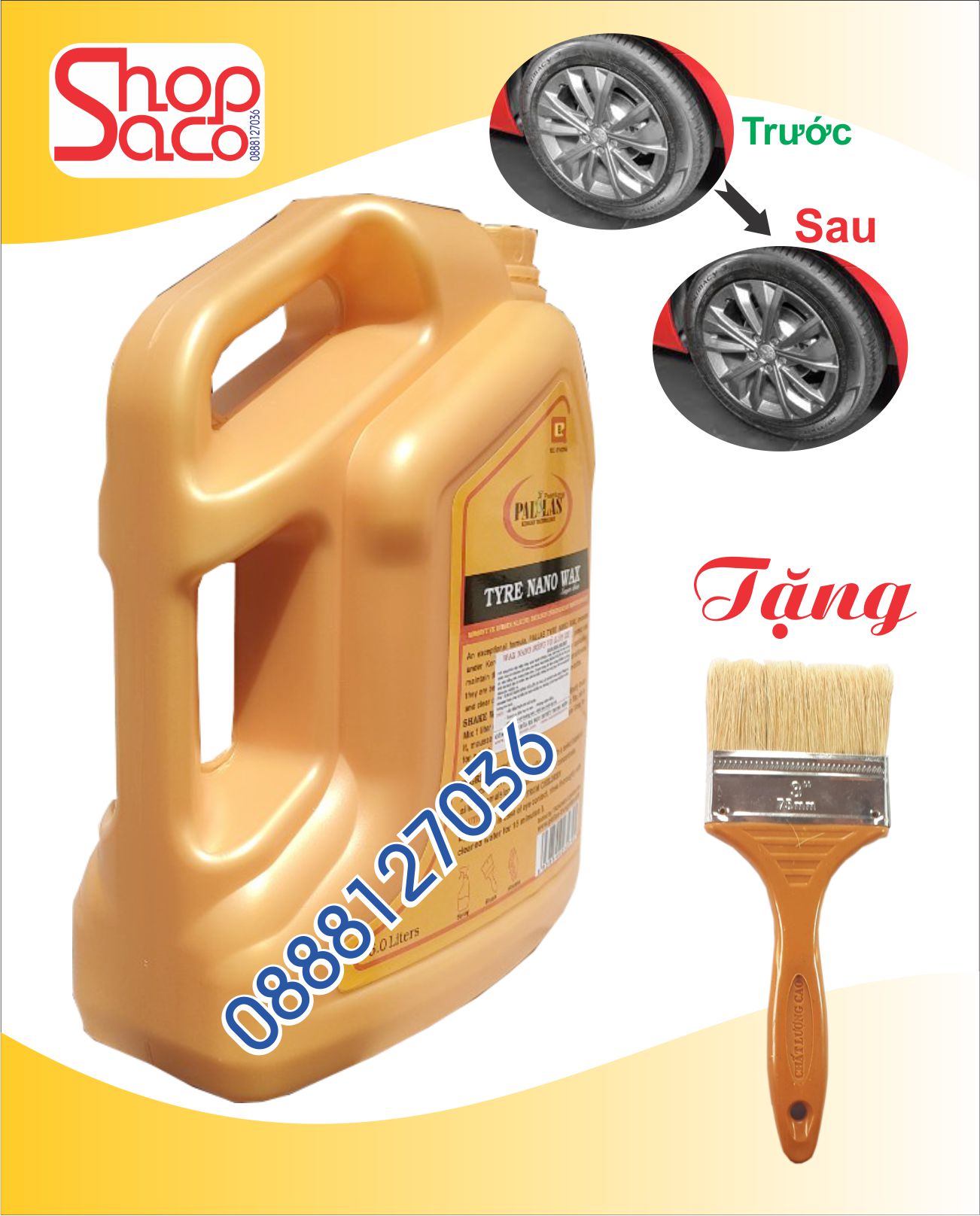 Wax Đánh Bóng Vỏ (Lốp) Xe Pallas - 6L