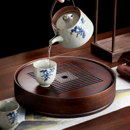 Khay Trà Tre Cao Cấp Tròn KT 09
