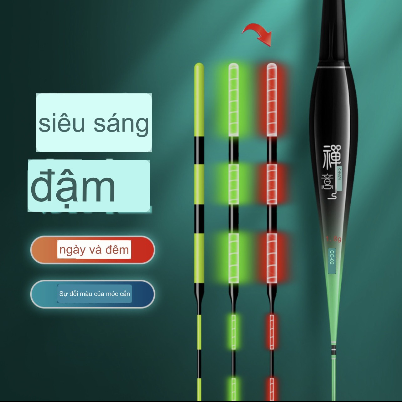 phao đổi màu câu đài