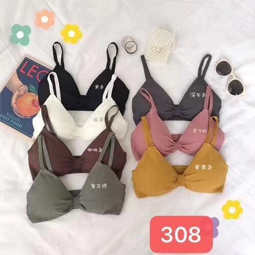Áo lót Bra gân tăm thắt nơ mã 308