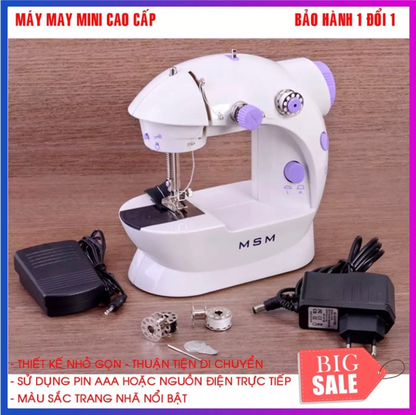 Máy May Đa Năng Có Vắt Sổ, Máy May Mini, TOP máy may mini, Máy khâu mini gia đình tiện dụng Máy may mini hỗ trợ may vá cho mọi gia đình.