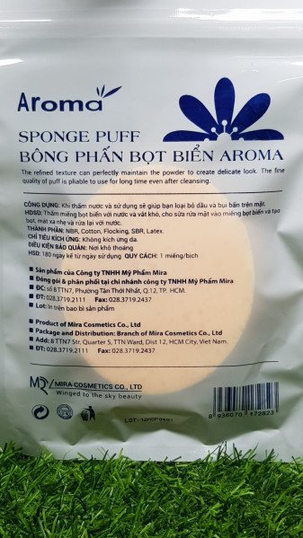 [HCM]Bông rửa mặt bọt biển Aroma