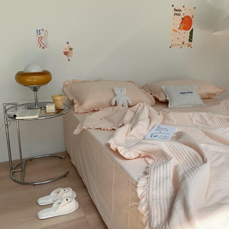 Set cotton linen 4 món - chăn chần sẵn đa di năng hot 2023)