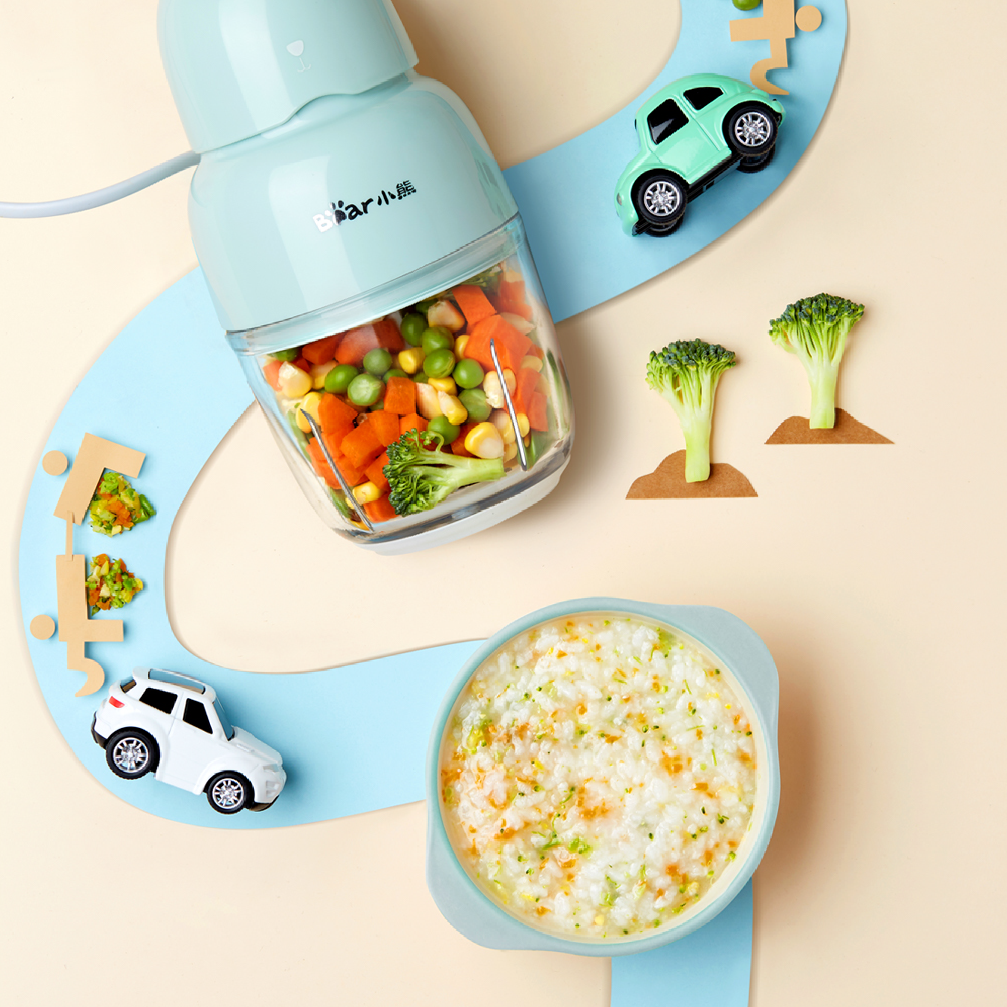 Máy xay thực phẩm mini Bear QSJ-B01P1