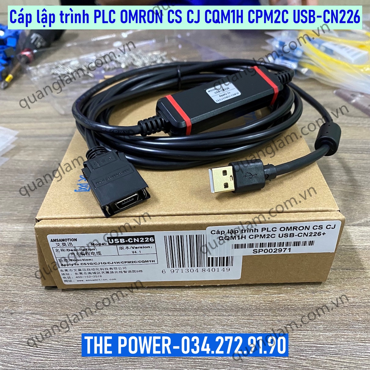 [HCM]Cáp lập trình PLC OMRON CS CJ CQM1H CPM2C USB-CN226