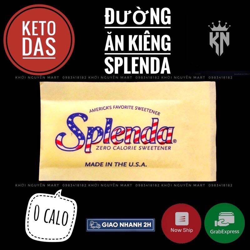 Combo 100 gói đường ăn kiêng SPLENDA