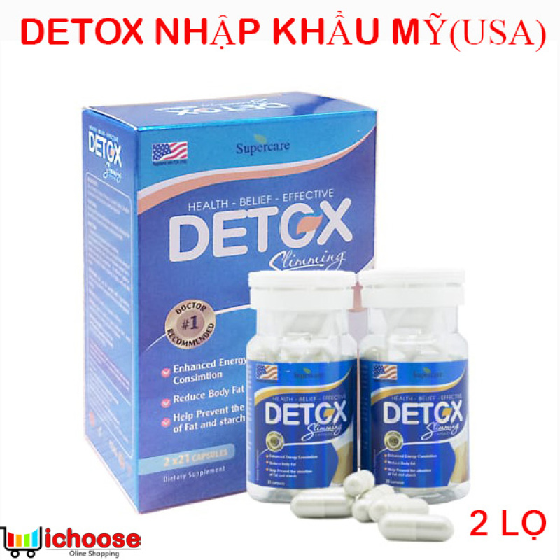 Detox Slimming Capsules USA Nhập Khẩu Mỹ - Viên uống hỗ trợ giảm cân, loại bỏ mỡ thừa hiệu quả cao cấp