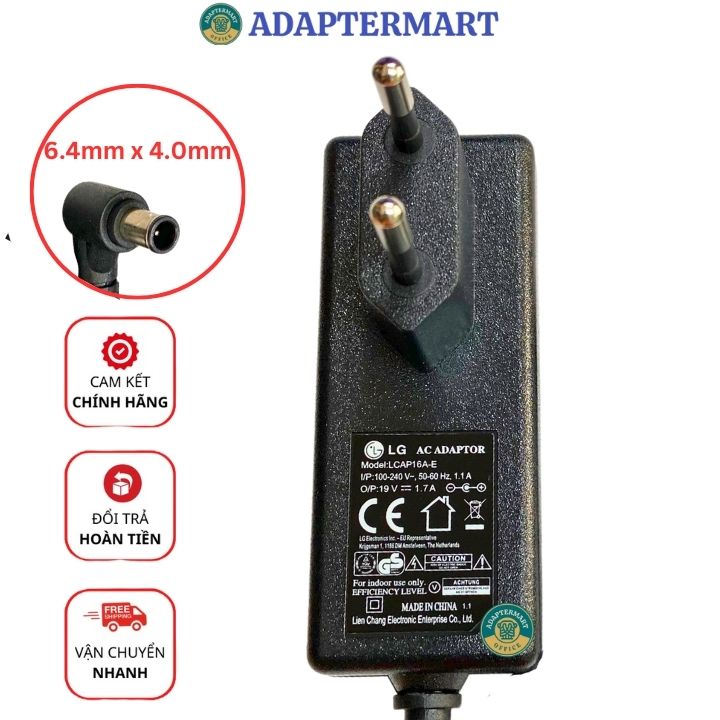 Adapter nguồn màn hình lg 19v 0.8a / 0.84a / 1.2a /1.3a / 1.6a / 1.7a zin chính hãng