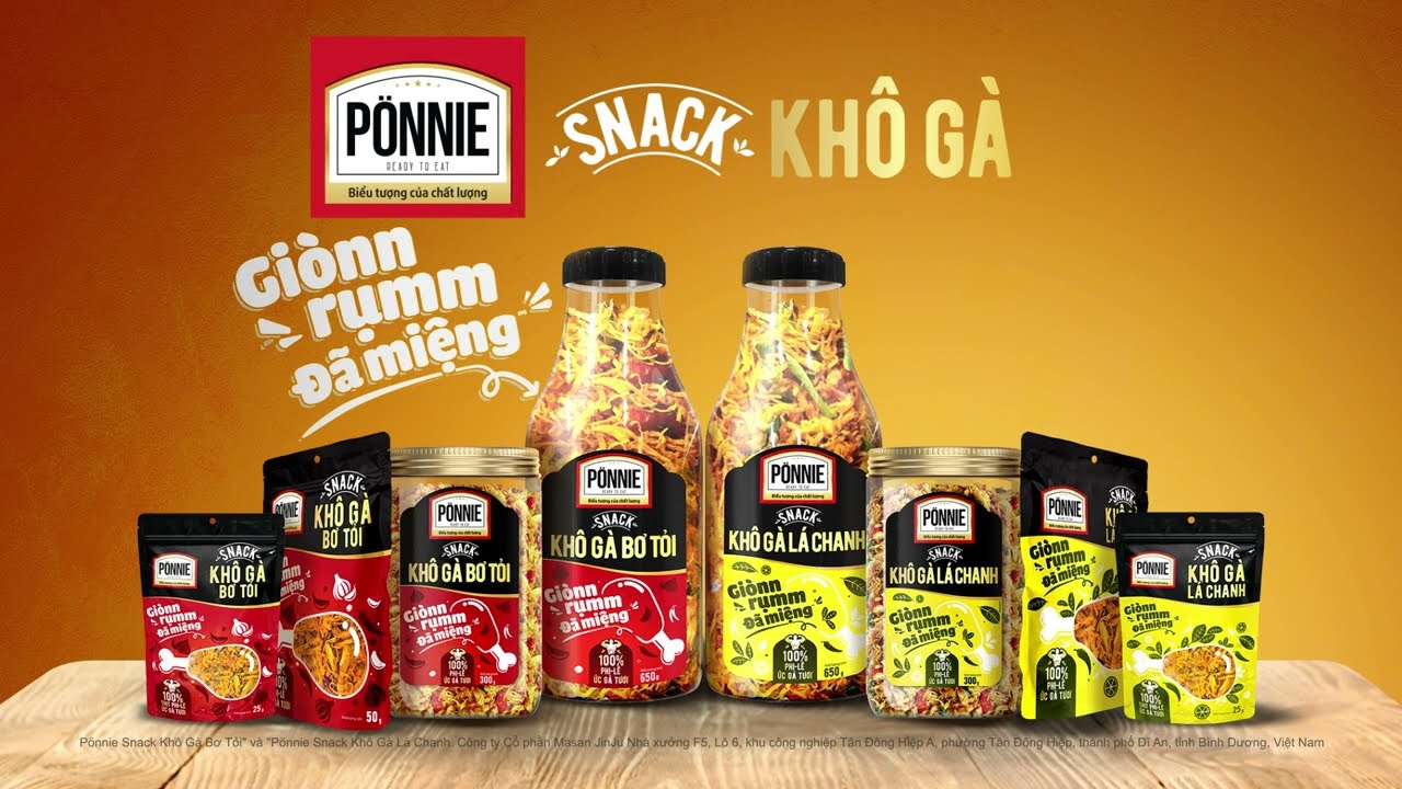 Snack khô gà giòn Ponnie