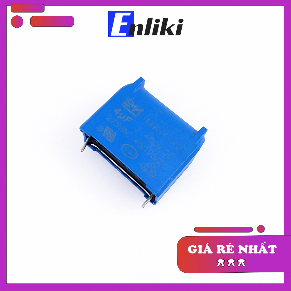 4uF Tụ Bếp Từ 275VAC 400VDC Đứng Xanh