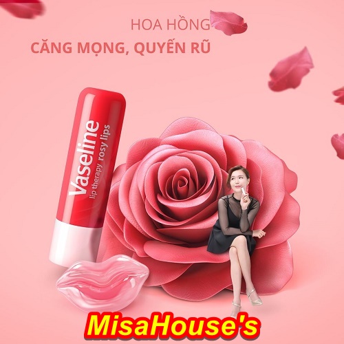 Son dưỡng Môi Hồng Xinh Vaseline Stick 4.8g