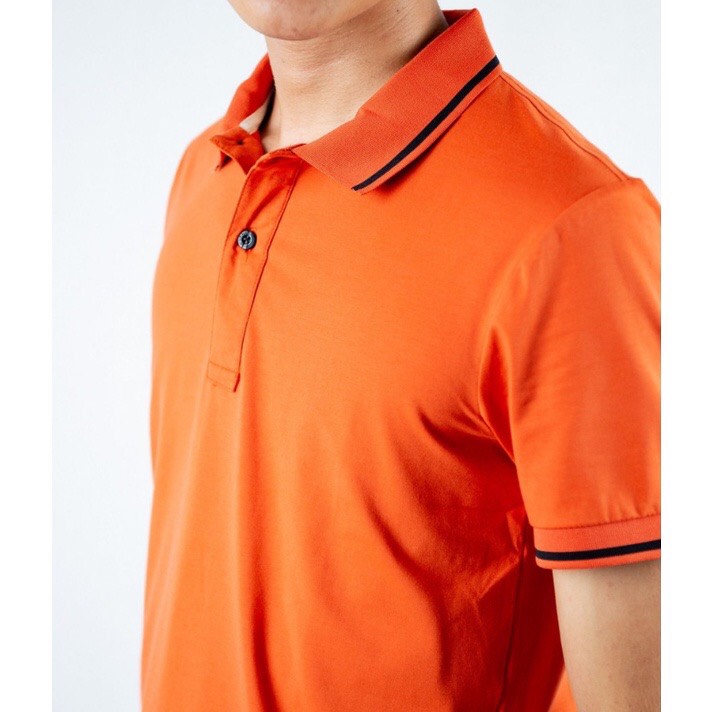 Áo thun Polo Phối Sọc Áo đồng phục  thời trang  Áo Thun Trụ Cá Sấu Mè áo thun phối viền thoáng mát giá tận xưởng