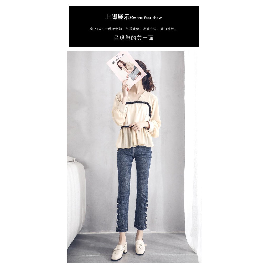 Giày Lười LHMTC40 Nữ Kiểu Dáng Công Sở Cao 5Cm