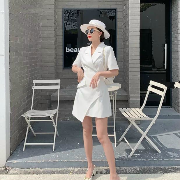 ĐẦM DỰ TIỆC VEST NÚT XÉO BELA DRESS