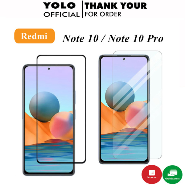 Kính Cường Lực Redmi Note 10 Note 10s Note 10 Pro Full Màn Trong Suốt 9D 21H Cảm Ứng Nhạy Tặng Kèm Khăn Lau