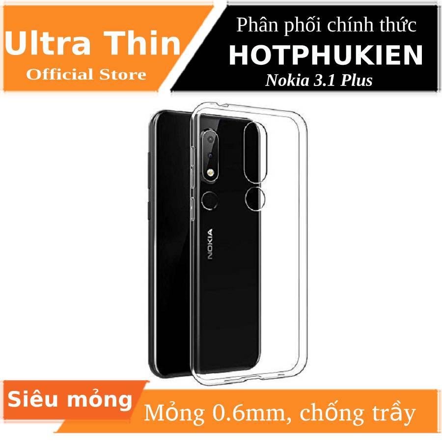 [HCM]Ốp lưng dẻo cho Nokia 3.1 Plus hiệu Ultra Thin (mỏng 0.6mm chống trầy xước) - phân phối bởi HotPhuKien