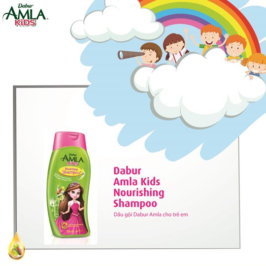 [Mẫu mới]Dầu gội Dabur Amla cho trẻ em 200ml