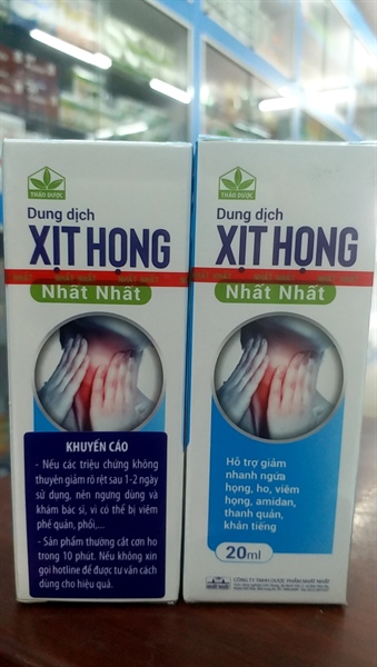 (CHÍNH HÃNG) XỊT HỌNG NHẤT NHẤT CHAI 20ML