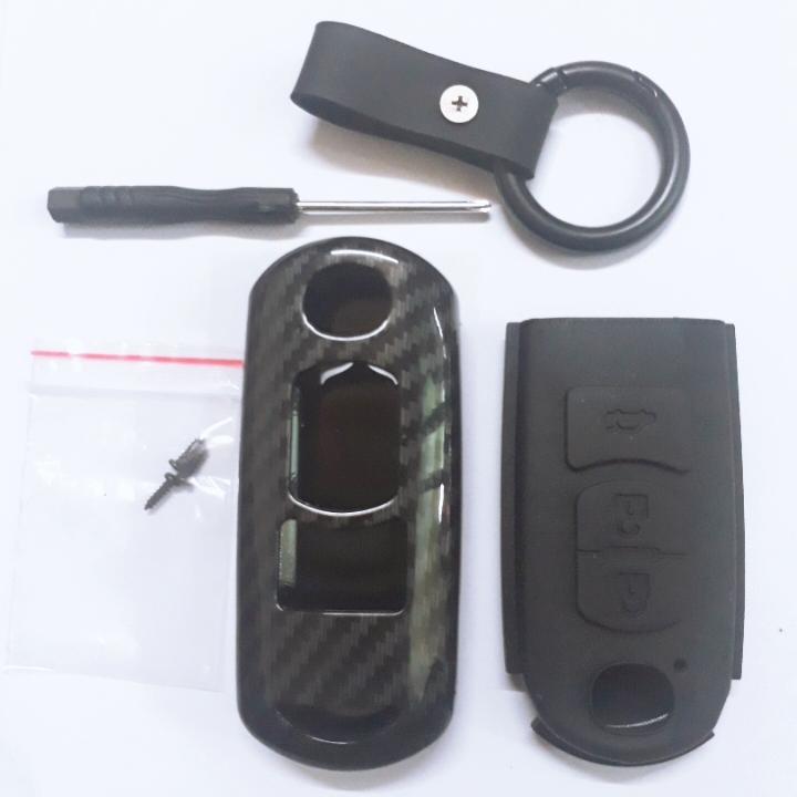 Ốp Chìa khóa Mazda 2,3,6,cx5 vỏ Carbon Cực Sang