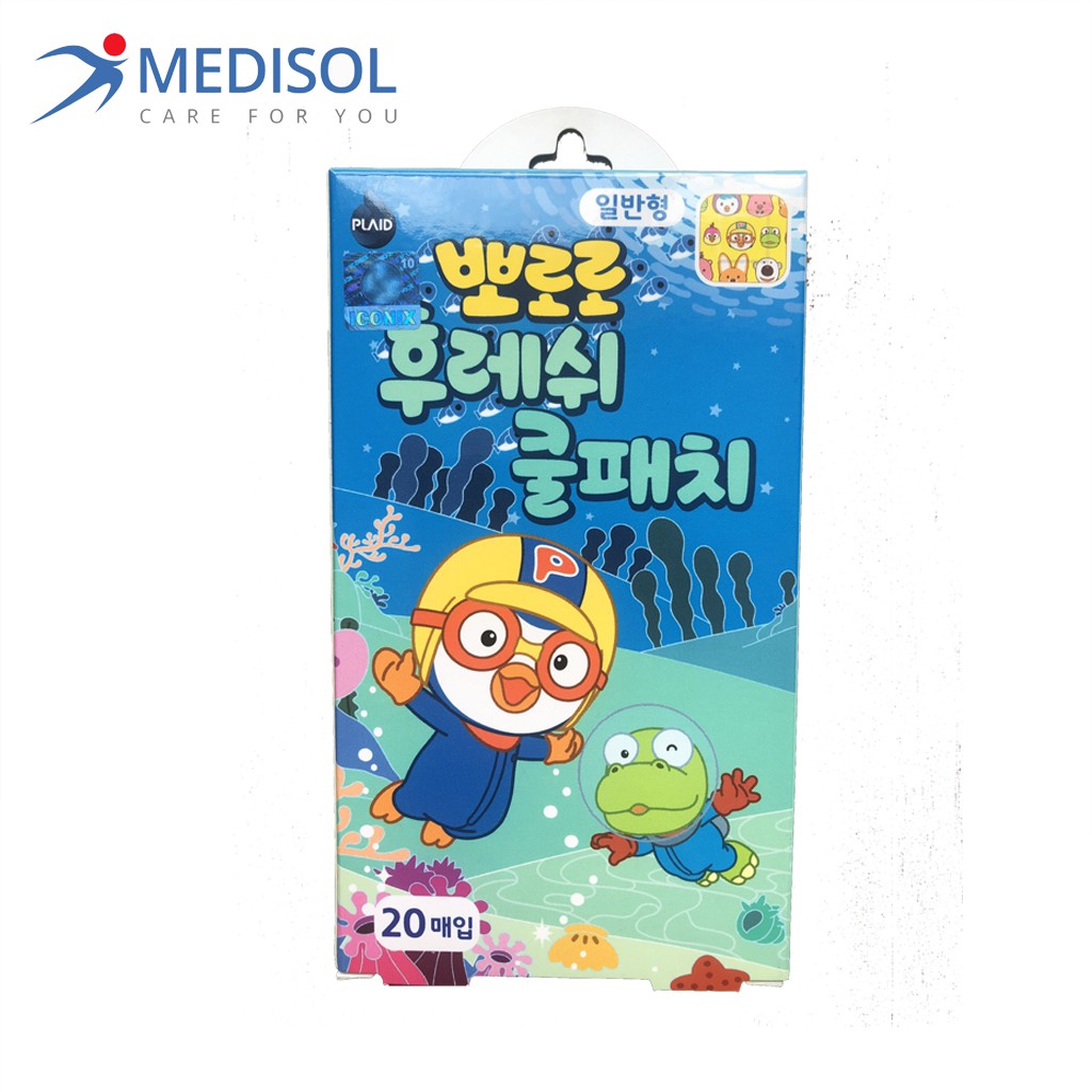 Băng Keo Cá Nhân Pororo Fresh Cool (hộp 20 miếng)