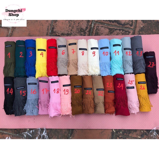 Khăn Choàng Cổ Nữ Cashmere chất vải Len mềm mịn