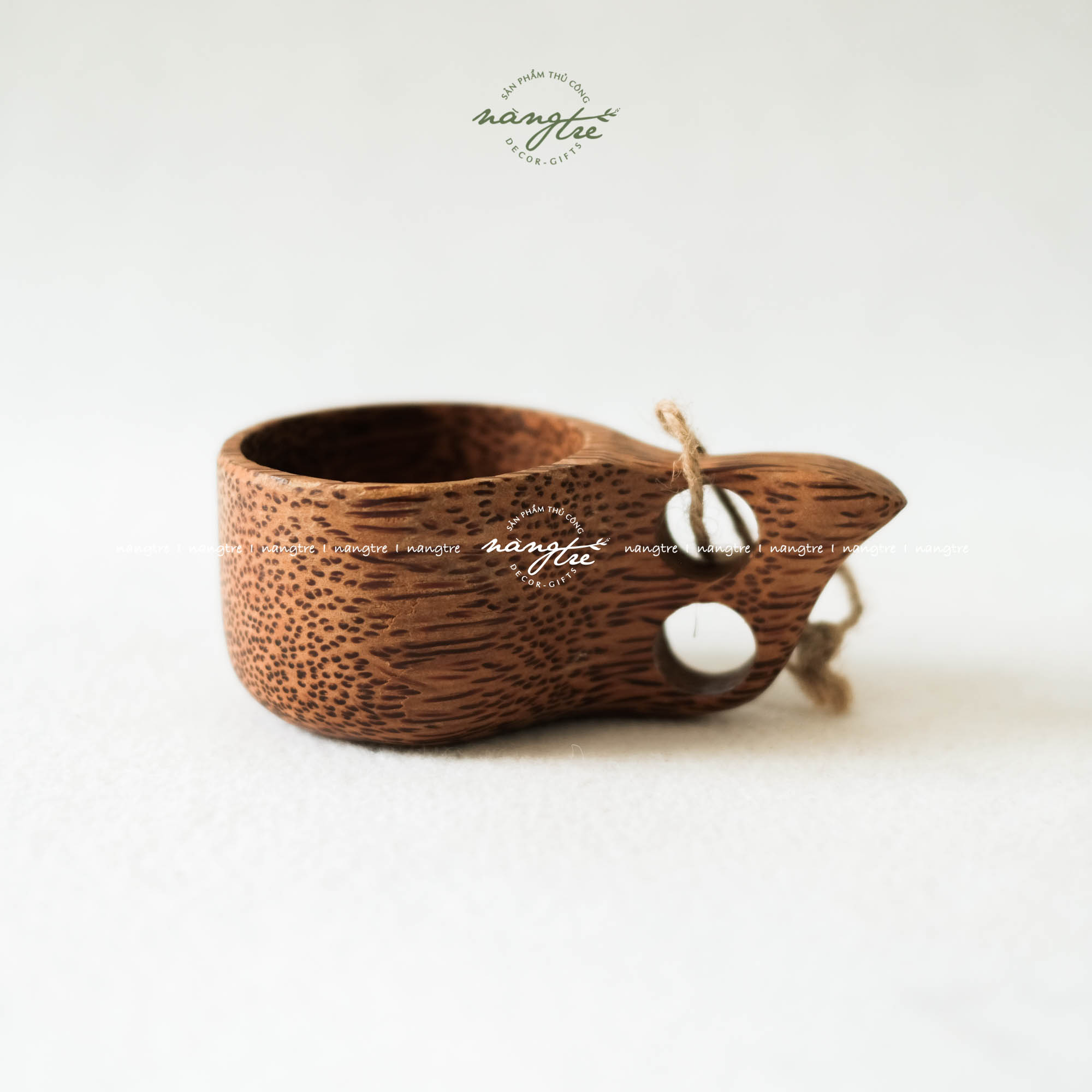 [HCM]Ly cốc bằng gỗ dừa- Ly gỗ dừa decor