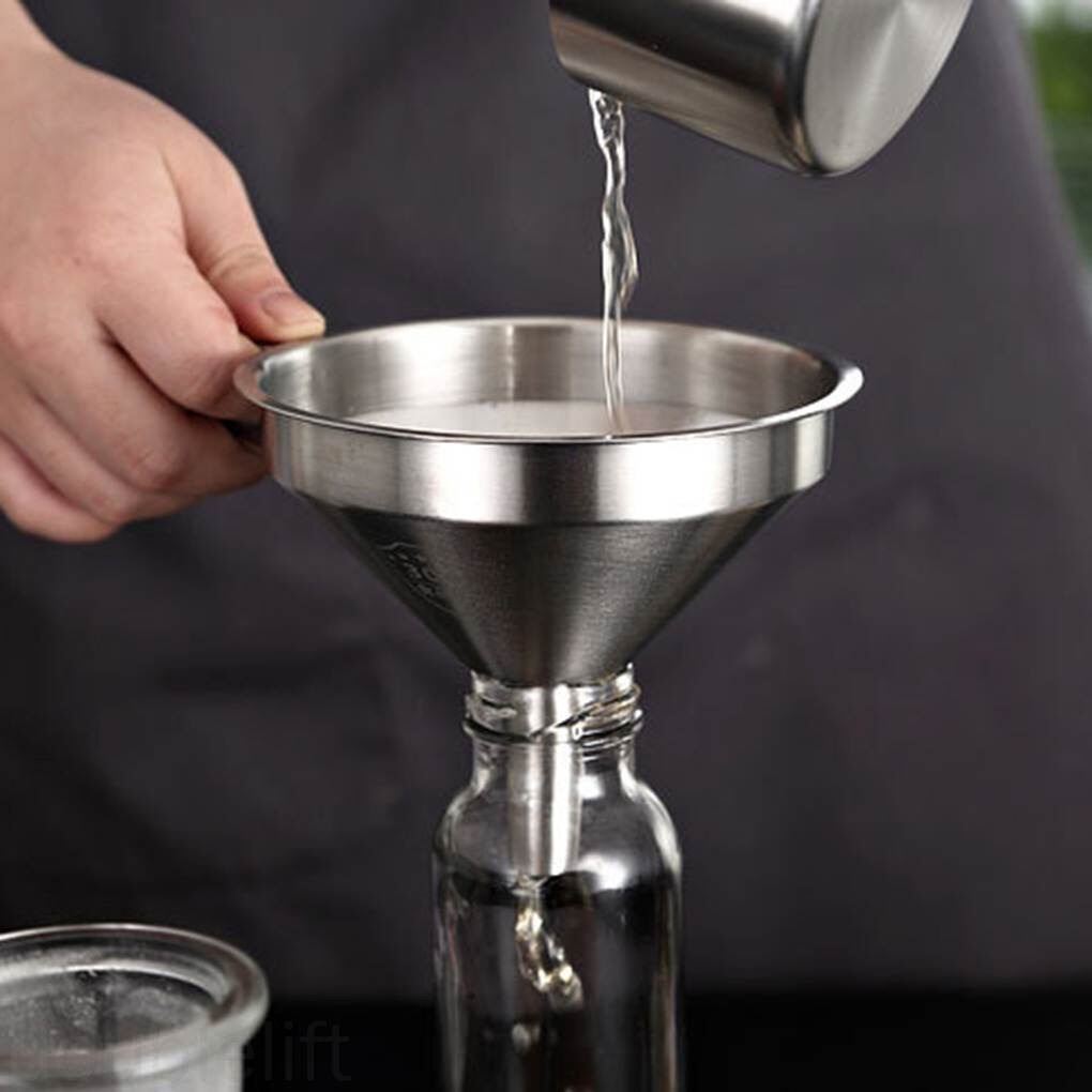 Phễu , quặn inox 304 có lưới lọc cao cấp