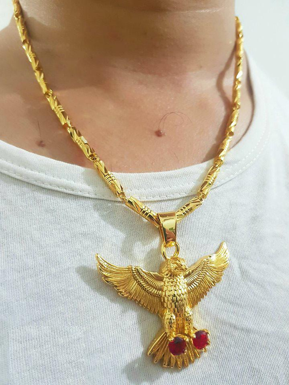 Dây chuyền mặt đại bàng mạ vàng 24k md78